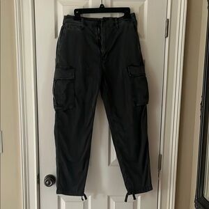 American Eagle Outfitters Black Cargo Pants with Utility Design